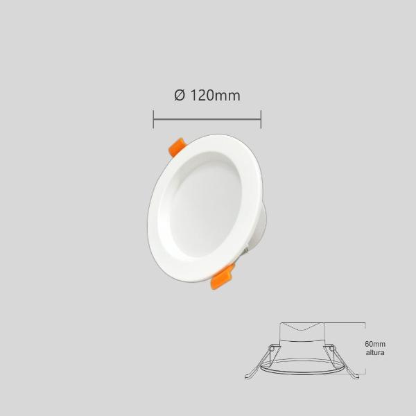 LAMPARA LED DE EMPOTRAR 9W PARA BOTE INTEGRAL DE 10CM LUZ BLANCA MARCA JWJ