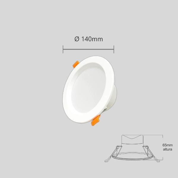 LAMPARA LED DE EMPOTRAR 12W PARA BOTE INTEGRAL DE 12CM LUZ NEUTRA MARCA JWJ