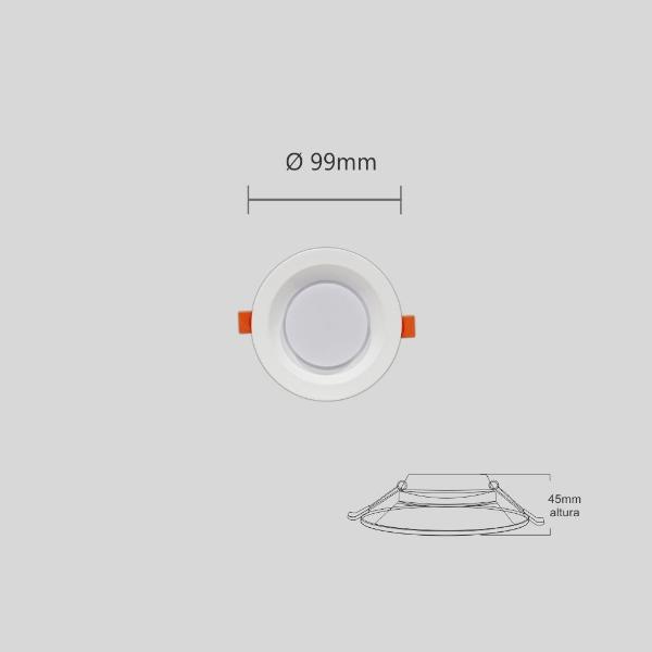 LAMPARA LED DE EMPOTRAR 6W PARA BOTE INTEGRAL DE 8CM LUZ BLANCA MARCA JWJ