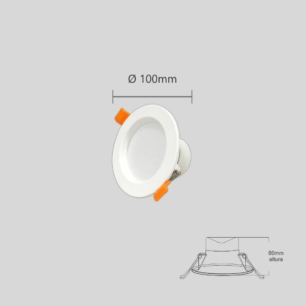 LAMPARA LED DE EMPOTRAR 5W PARA BOTE INTEGRAL DE 8CM LUZ NEUTRA MARCA JWJ