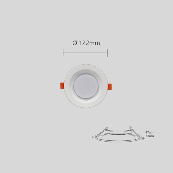 LAMPARAS LED DE EMPOTRAR 9W PARA BOTE INTEGRAL DE 10CM LUZ BLANCA MARCA JWJ