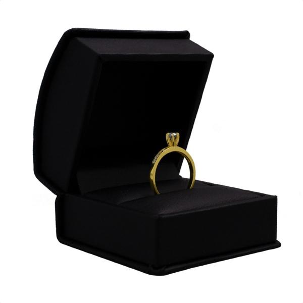 Anillo De Compromiso Oro 14k Diamante 0.33ct Certificado .