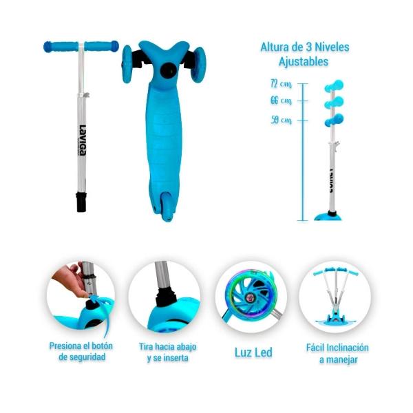 Scooter Patín Del Diablo Con Luces Led Para Niños Y Niñas