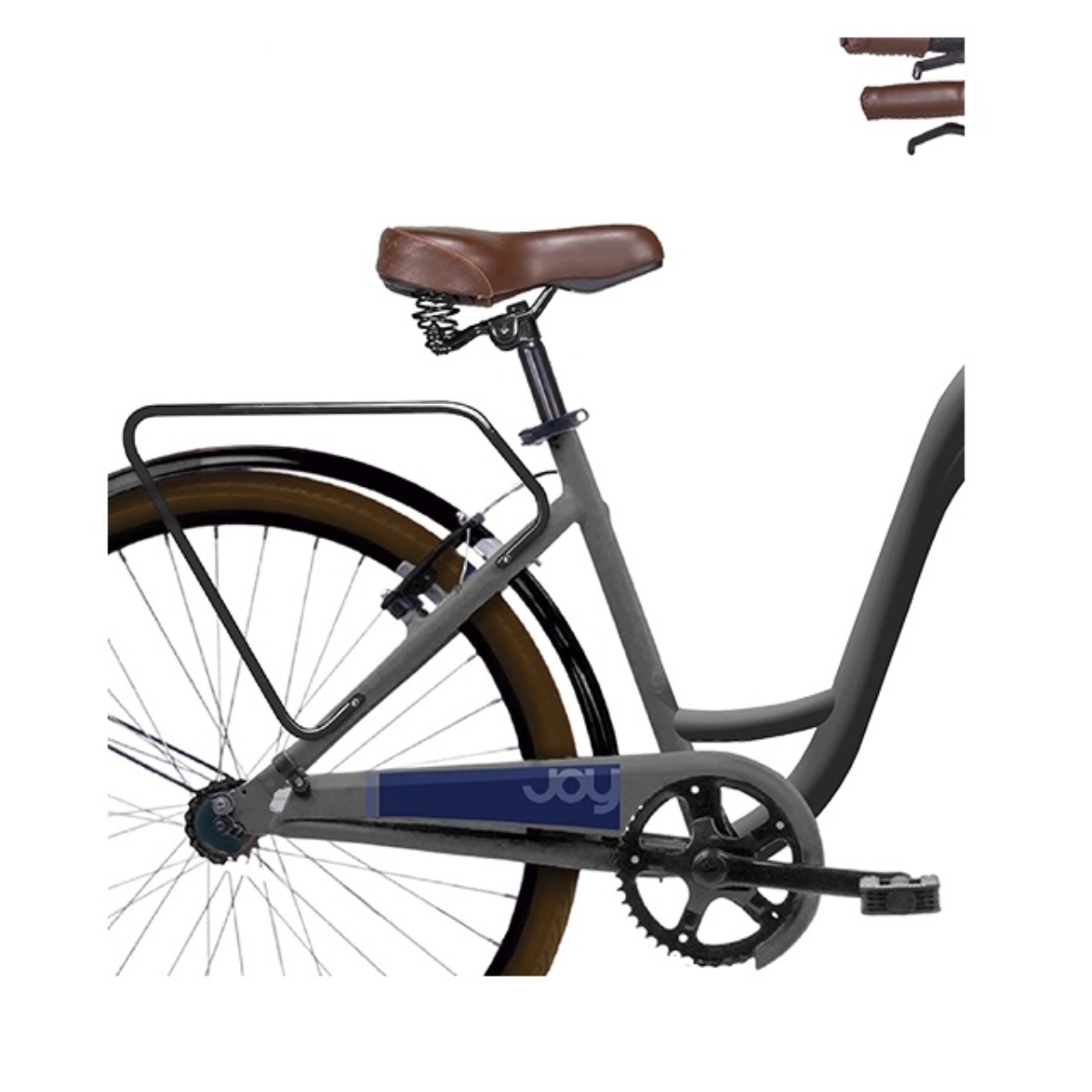 BICICLETA MERCURIO COMFORT JOY R26 C/CANASTILLA GRIS ENDY16