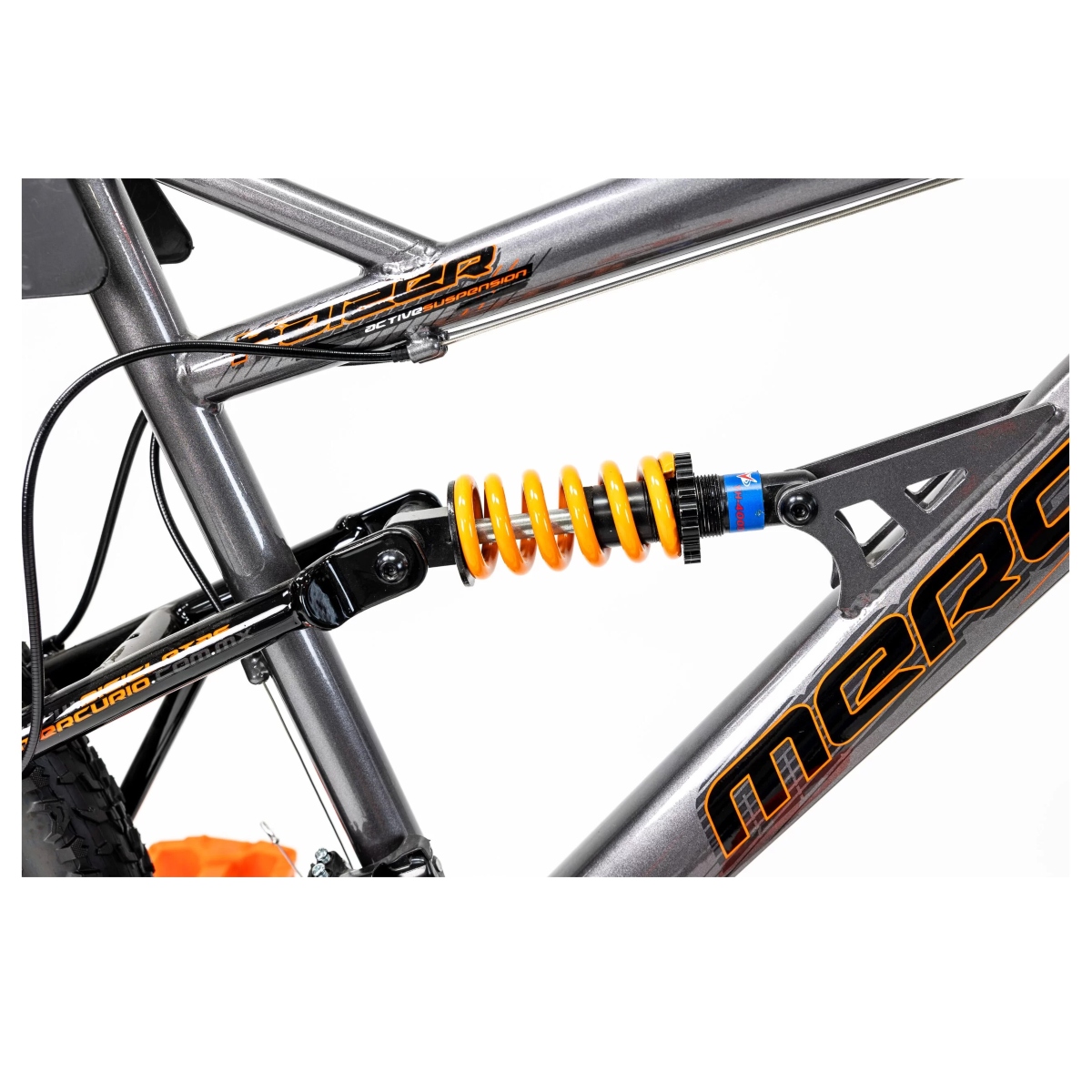 BICICLETA MERCURIO KAIZER DH R26 DOBLE SUSPENSIÓN 21V SHIMANO GRIS ENDY16