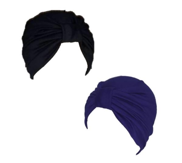 Gorros para Dama turbantes algodón (pack 2 piezas) oncológicos, alopecia, restaurant.