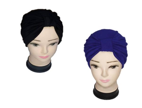 Gorros para Dama turbantes algodón (pack 2 piezas) oncológicos, alopecia, restaurant.