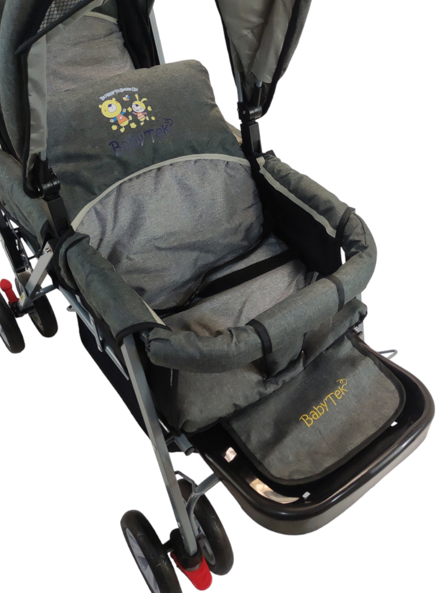 Carriola Doble para Bebe y Niño Gemelar Plegable 8 llantas  - Gris.