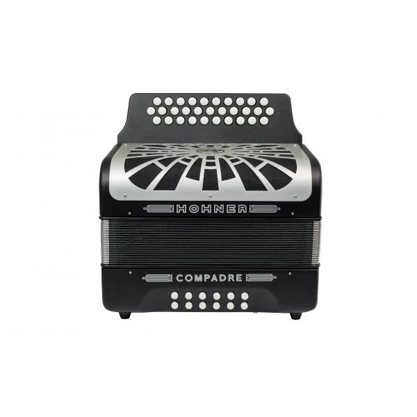 Acordeon Hohner Diatonico en Sol Compadre Negro con Funda