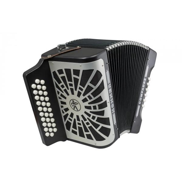Acordeon Hohner Diatonico en Sol Compadre Negro con Funda
