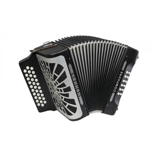 Acordeon Hohner Diatonico en Sol Compadre Negro con Funda
