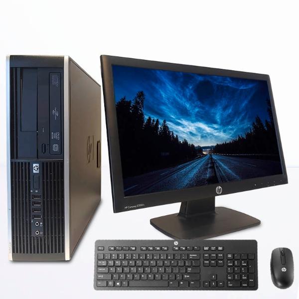 Computadora HP SFF Core 2 duo 4GB RAM 500GB Disco Duro Monitor 19 pulgadas Wifi USB Reacondicionado Grado A