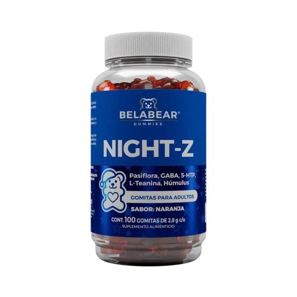 Belabear Night-Z 100 Gomitas Pasiflora, GABA, 5-HTP 