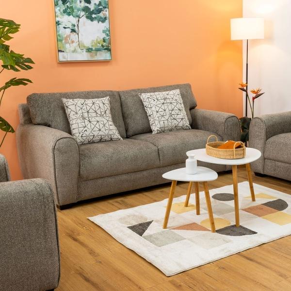 Sofá Love Seat Monaco Nash Para 2 Personas + Dos Cojines Decorativos