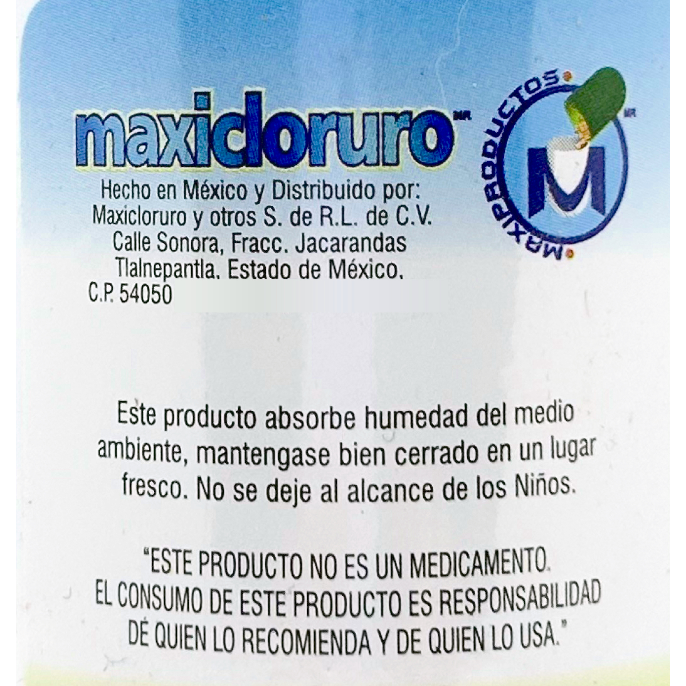 Cloruro De Magnesio 100 Cápsulas De 500 Mg Maxicloruro. 