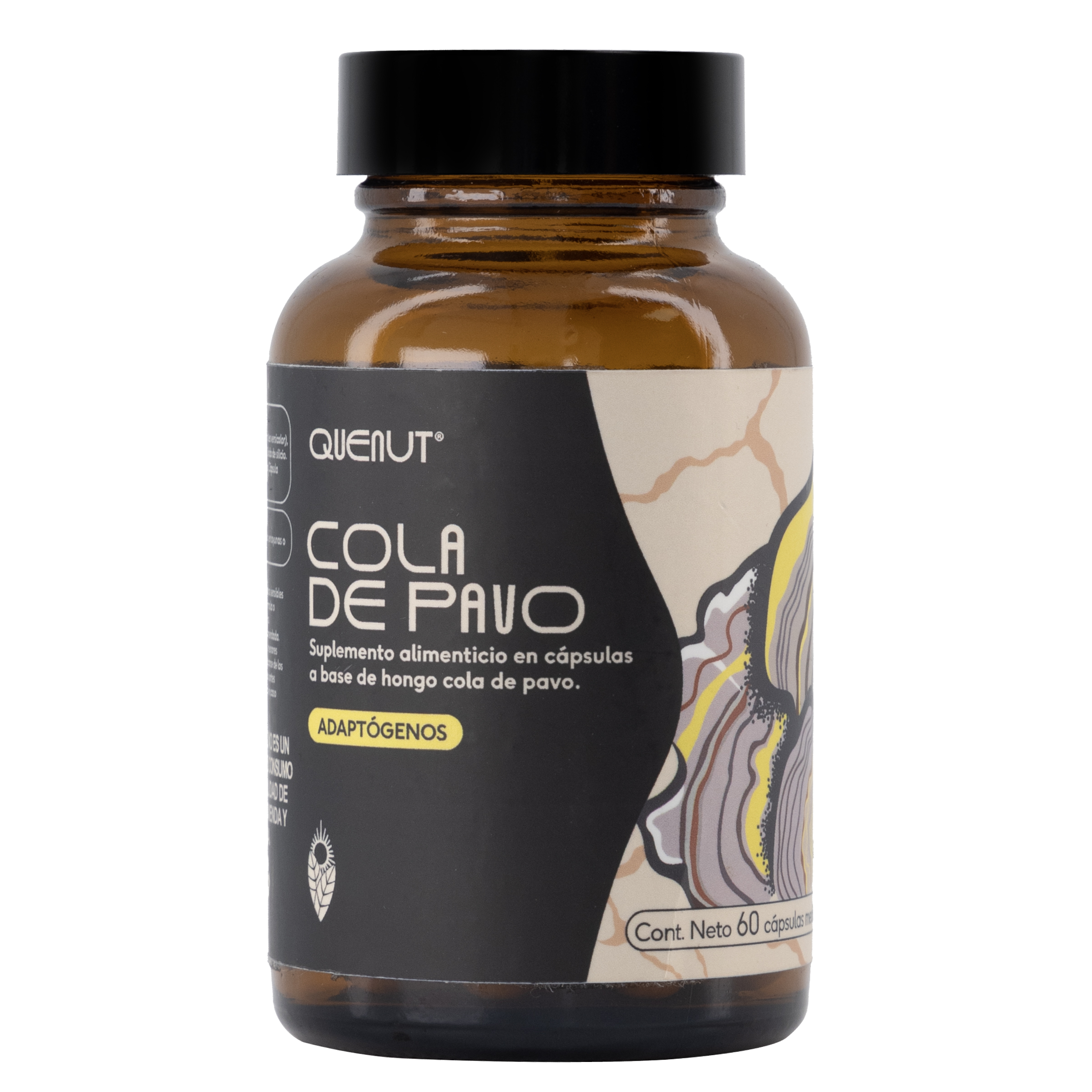 Hongo Cola de Pavo 60 cápsulas veganas Quenut Turkey Tail 
