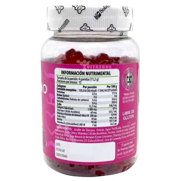 Colágeno + Biotina 60 gomitas Belabear Vitamina A C D 