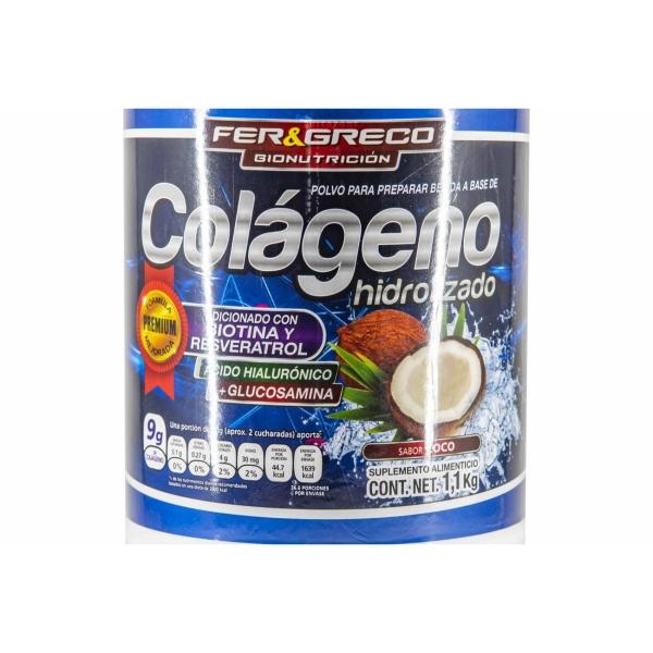 Colágeno Hidrolizado Glucosamina Biotina Coco 1.1 kg 