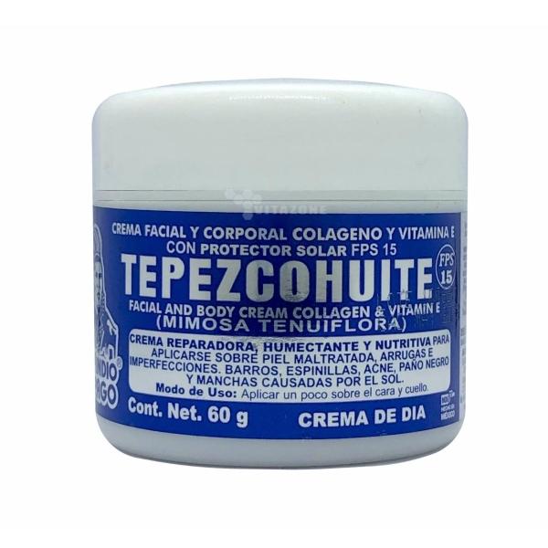Crema de Tepezcohuite de día 60 grs con FPS15 