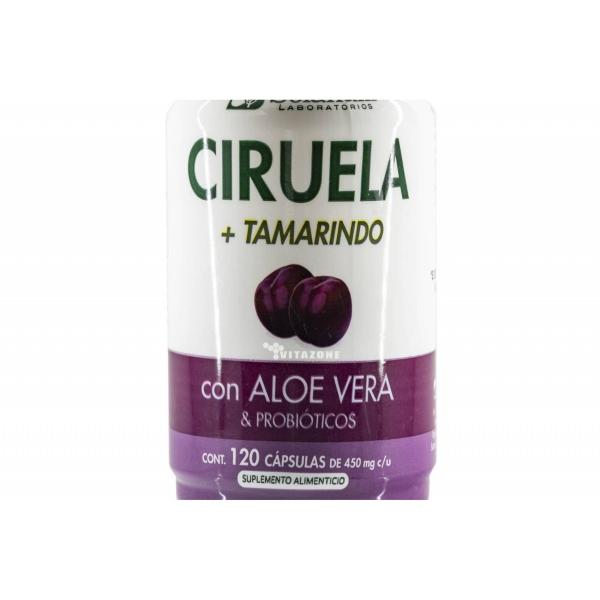 Ciruela Aloe Vera Probióticos 120 cápsulas Solanum 