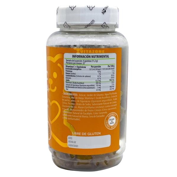 Vitamina C + Equinácea 100 gomitas Belabear Sabor Lemon-lyptus 