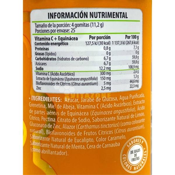 Vitamina C + Equinácea 100 gomitas Belabear Sabor Lemon-lyptus 