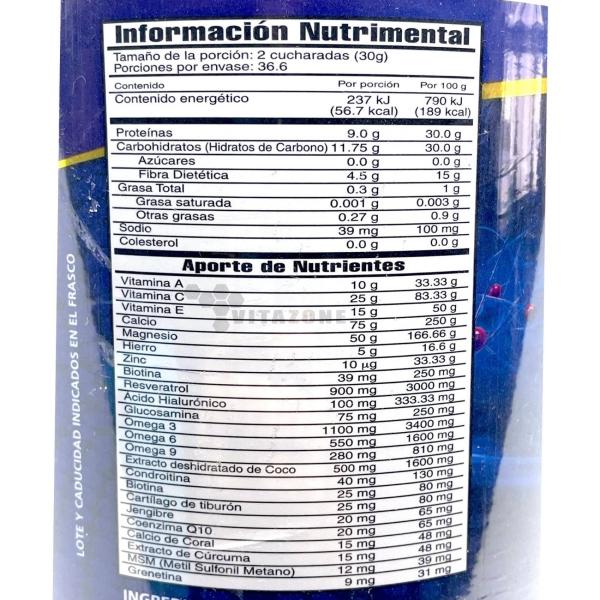 Grenetina Hidrolizada Biotina AHA Glucosamina Coco 1.1 kg 