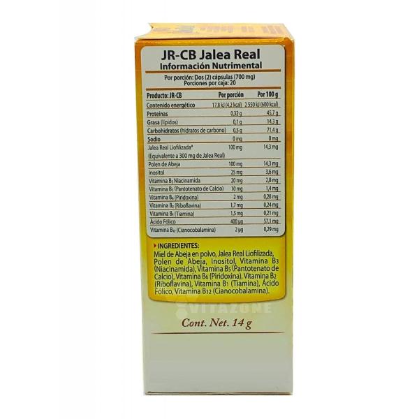 Jalea real Complejo B 40 cápsulas Solanum Liofilizada 