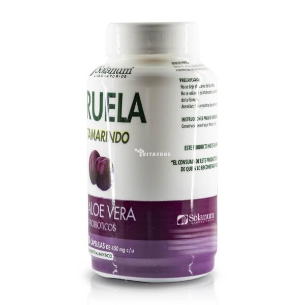 Ciruela Aloe Vera Probióticos 120 cápsulas Solanum 
