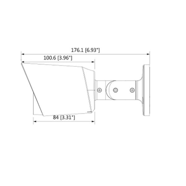 Cámara tipo bala DAHUA HFW1230T-28  1080p Lente 2.8mm IR 30 Mts Exterior IP67