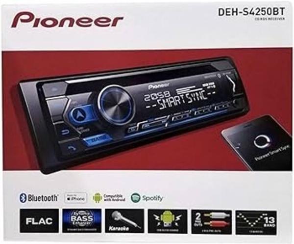 Autoestéreo para auto  PIONEER DEH S4250BT con CD Y Bluetooth.