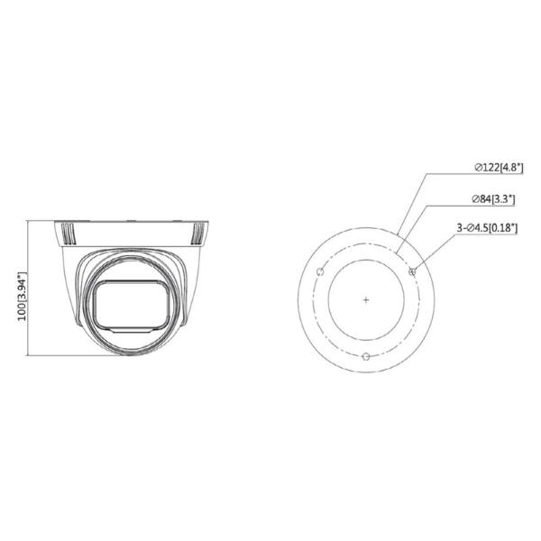 Cámara tipo domo IP DAHUA EZIP T2B20-ZS 2MP Lente Motorizado 2.8 a 12 mm Exterior IP67