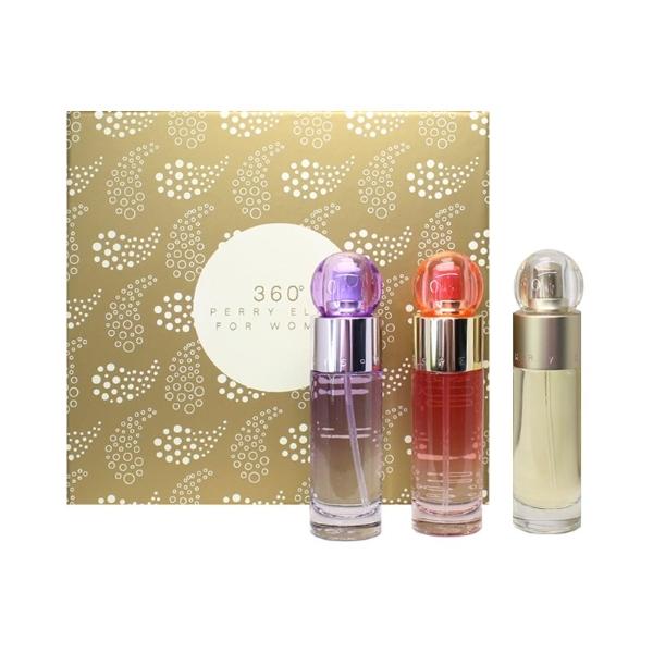 Set Perry Ellis Trio 360 + 360 Red + Reserve 30mL para Mujer