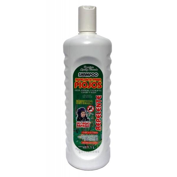 Shampoo repelente de Piojos 1100 Ml Indio Papago. 