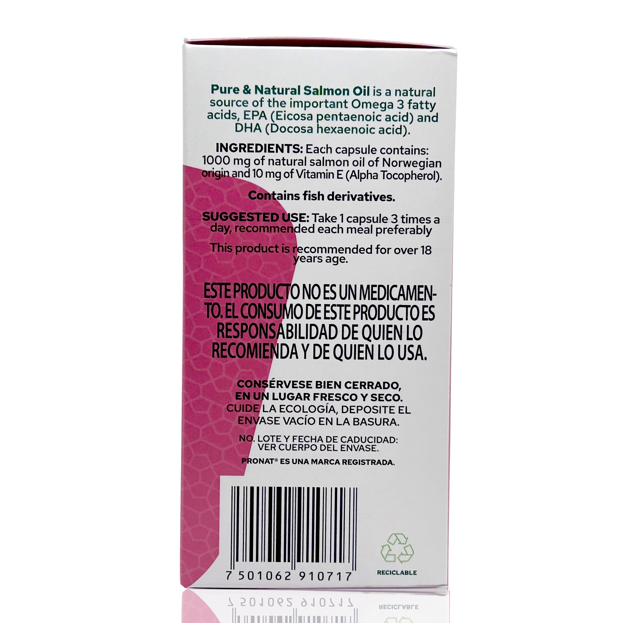 Omega 3 Plus de Salmón 90 cápsulas Pronat 