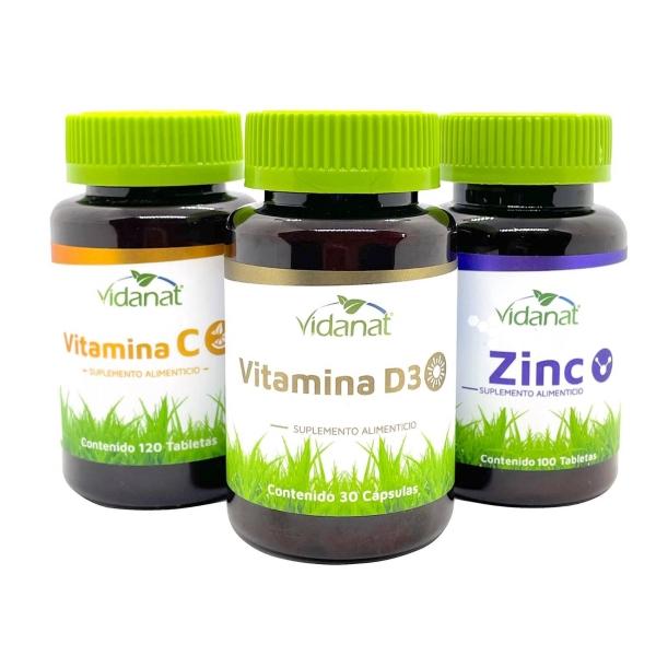 Vitamina C, Vitamina D3 y Zinc Vidanat 