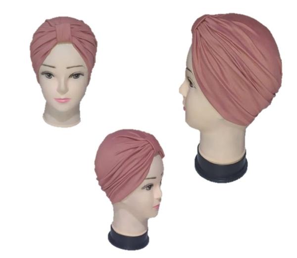 Gorros para Dama tipo turbantes algodón seda (pack 4 piezas). Oncologicos, alopecia, restaurant.