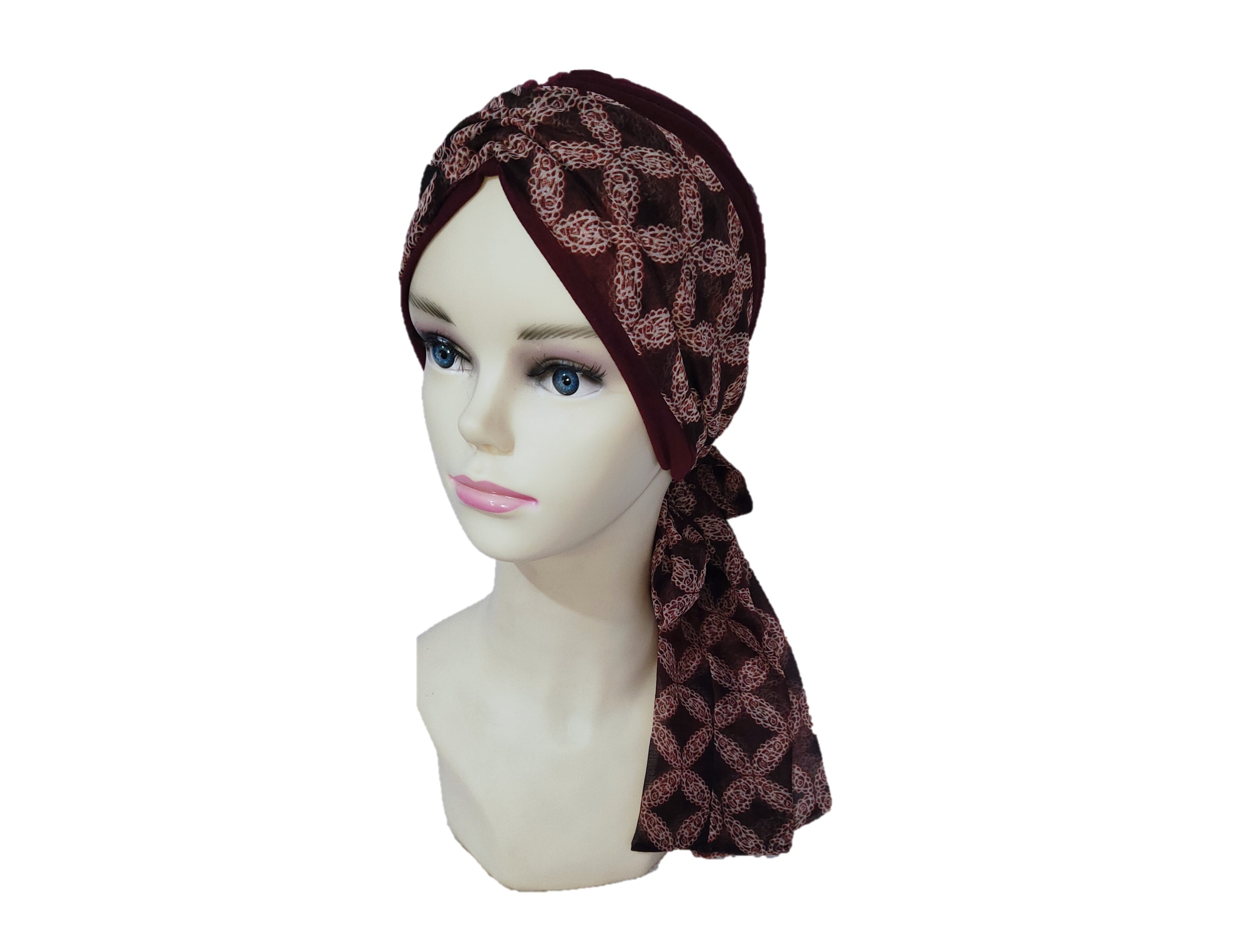 Gorros para Mujer tipo turbantes con banda de algodón seda (pack 2 piezas). Oncologicos, alopecia, restaurant, Moda.