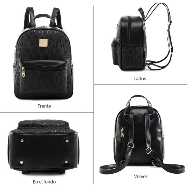 Mochila 4 piezas moderna casual mujer accesorios 