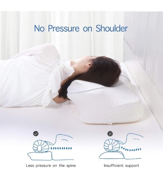 Almohada para dolor cuello cervical hombro ortopedica viscoelástica 