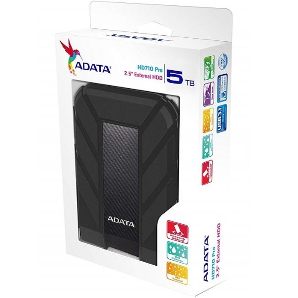 Disco Duro Externo Adata HD710 PRO 5 TB USB 3.0 Negro AHD710P-5TU31-CBK