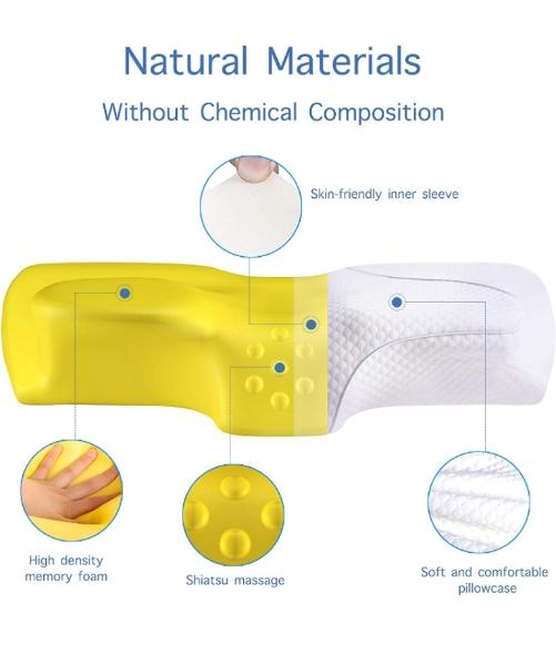 Almohada para dolor cuello cervical hombro ortopedica viscoelástica 