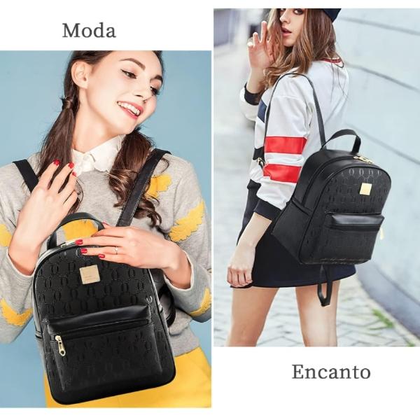 Mochila 4 piezas moderna casual mujer accesorios 
