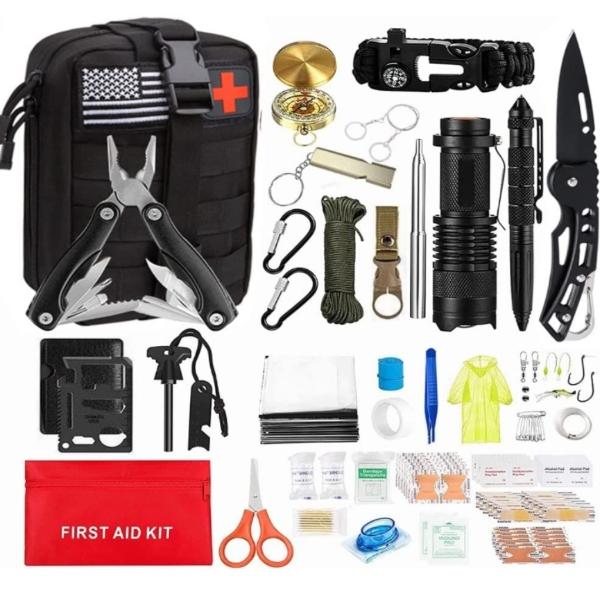 Kit de camping supervivencia completo + de 100 pzas 