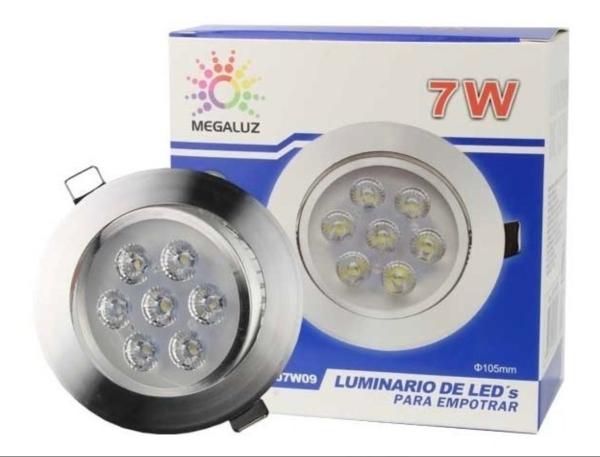 Luminaria Plafon Led 7w Spot Dirigible Empotrado Paquete 10 Piezas
