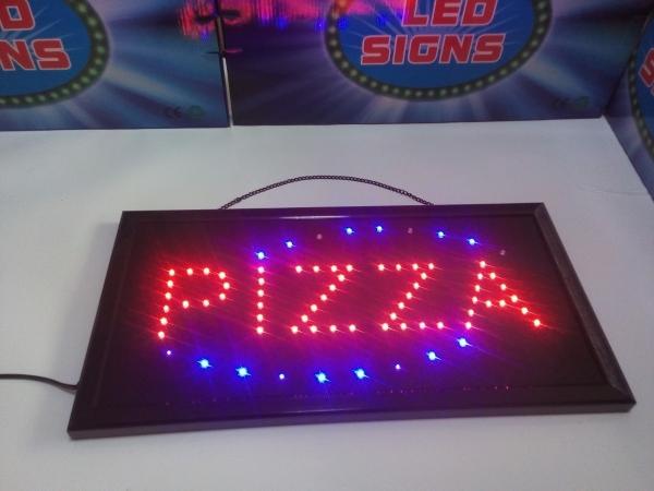 Letrero led pizza para negocio display