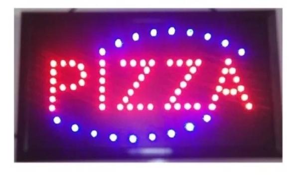 Letrero led pizza para negocio display