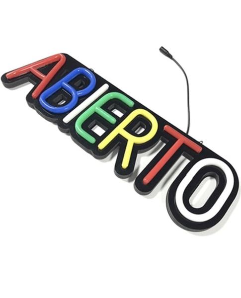 LETRERO ABIERTO NEON DALE UN TOQUE DISTINTIVO A TU NEGOCIO SUPER BRILLANTE
