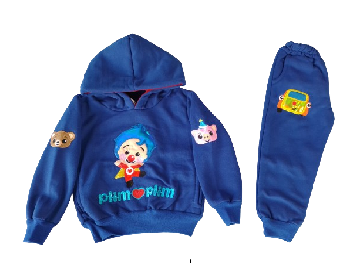 conjunto pants bebe de felpa niño y niña payasito plim plim
