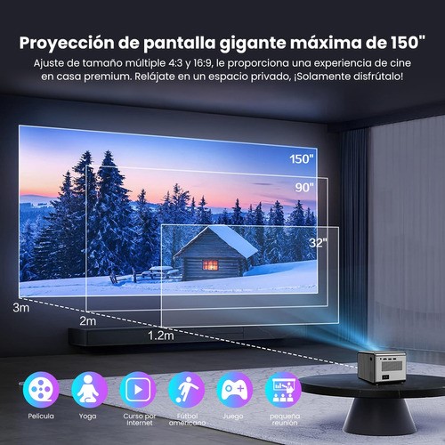 Proyector Portátil Profesional 4k Android Full Hd 5g Wifi